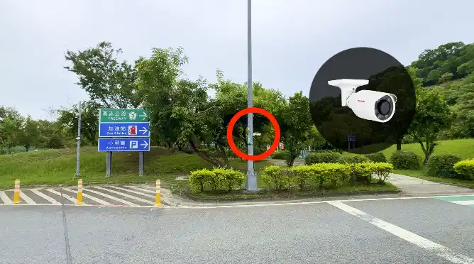 南投服務區的停車場監控設置