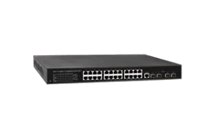 24-Port 10/100/1000Base-T + 4-Port 10G SFP+ Layer 2+ Full Management High Power PoE Switch